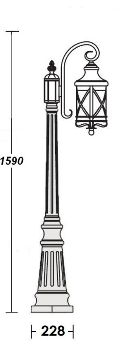 Наземный фонарь LUCERNA 84811/18/PartA Bl Oasis Light