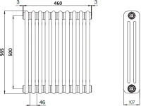 Радиатор стальной трубчатый Rifar Tubog TUB 3057-10-TI титан Радиатор стальной трубчатый Rifar Tubog TUB 3057-10-TI титан