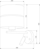 Бра Hilton 2579 Hilton Black Gold TK Lighting