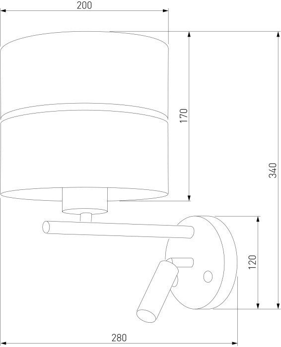 Бра Hilton 2579 Hilton Black Gold TK Lighting