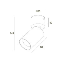 Точечный светильник TUBE DK2029-BK Denkirs Точечный светильник TUBE DK2029-BK Denkirs