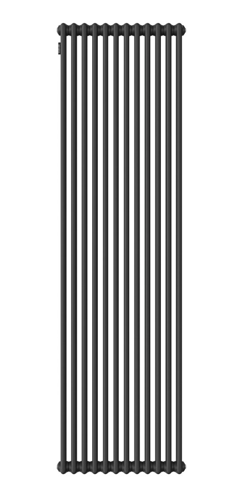 Стальной трубчатый радиатор Kohr Heim 2180/12 секций с боковым подключением 3/4 черный