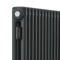 Стальной трубчатый радиатор Kohr Heim 2180/12 секций с боковым подключением 3/4 черный