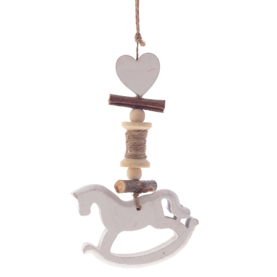 Украшение новогоднее "Лошадка", L8 W1,5 H16 см, 4в.