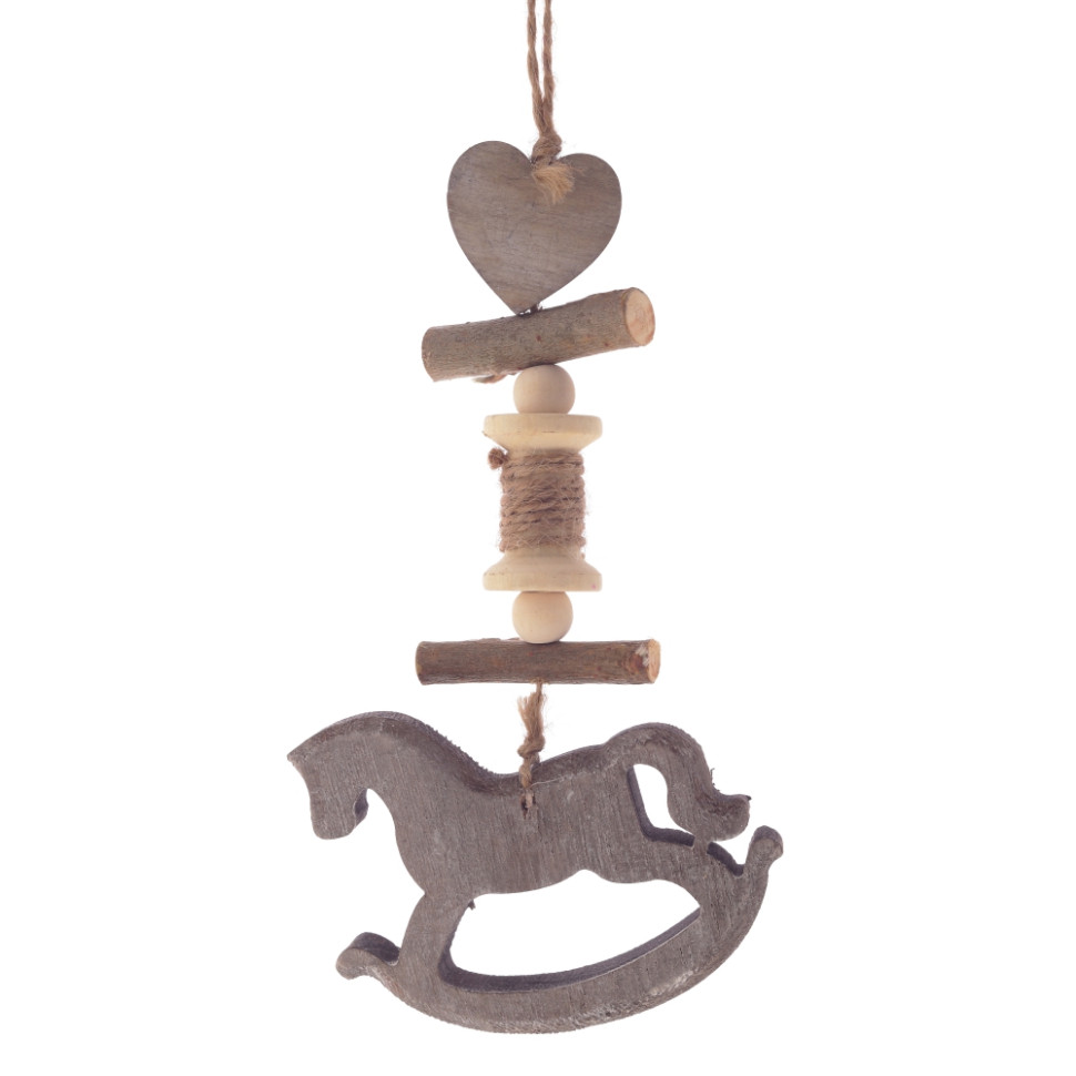 Украшение новогоднее "Лошадка", L8 W1,5 H16 см, 4в.