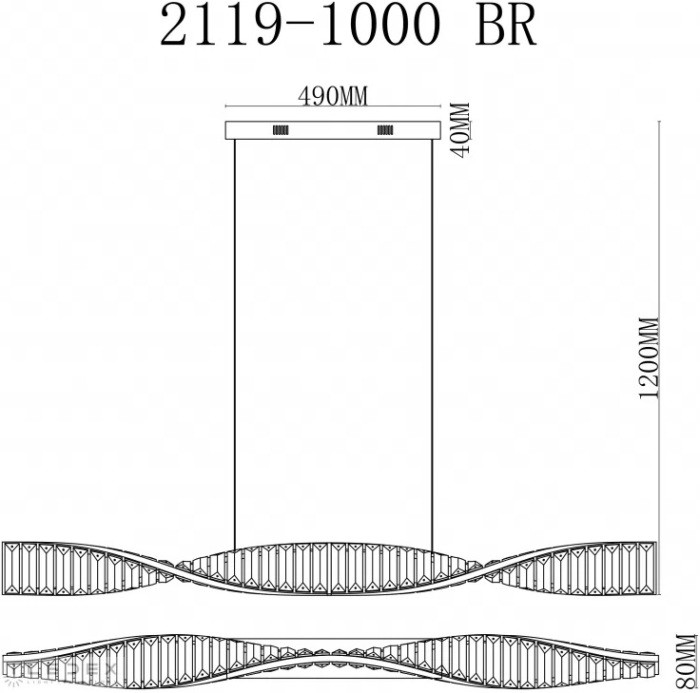 Подвесной светильник Woodstock 2119-1000 BR iLedex
