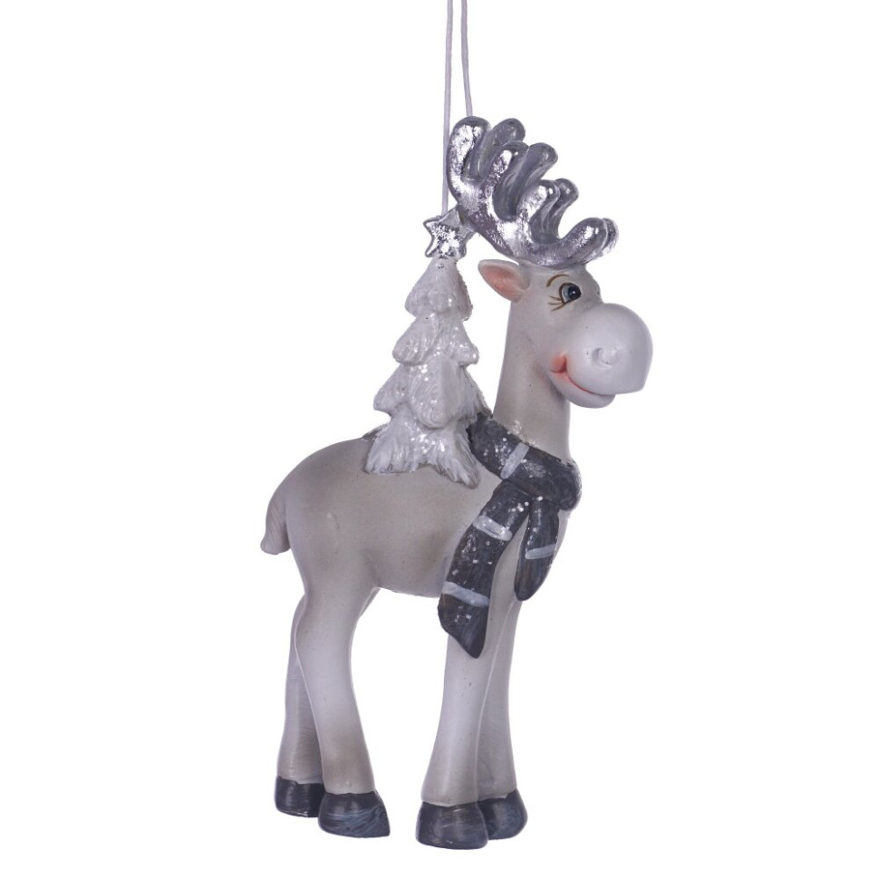 Фигурка декоративная подвесная "Олень",  L5,5 W2,5 H11 см, 2в.