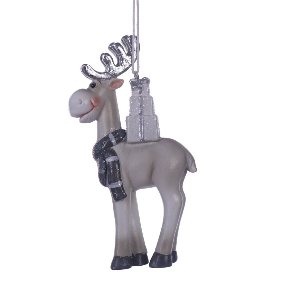 Фигурка декоративная подвесная "Олень",  L5,5 W2,5 H11 см, 2в.