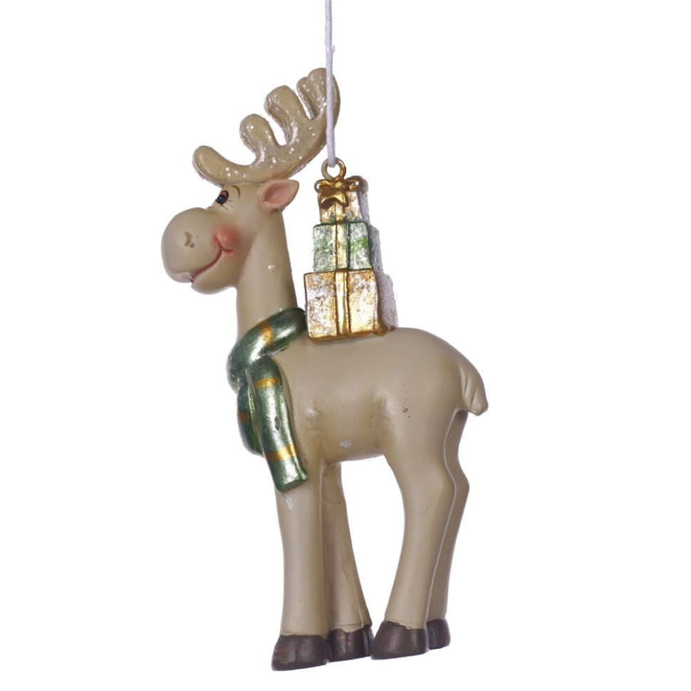 Фигурка декоративная подвесная "Олень",  L5,5 W2,5 H11 см, 2в.