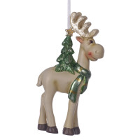 Фигурка декоративная подвесная "Олень",  L5,5 W2,5 H11 см, 2в.