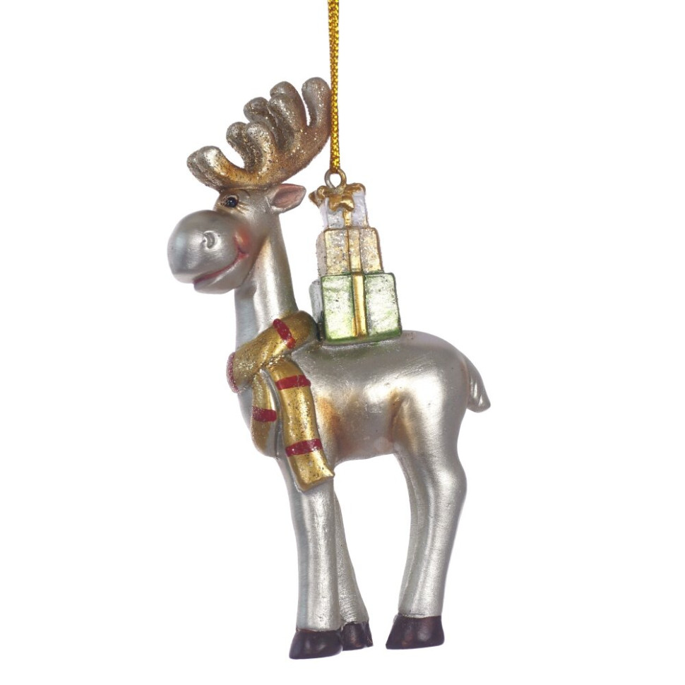 Фигурка декоративная подвесная "Олень",  L5,5 W2,5 H11 см, 2в.