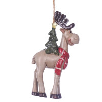 Фигурка декоративная подвесная "Олень",  L5,5 W2,5 H11 см, 2в.