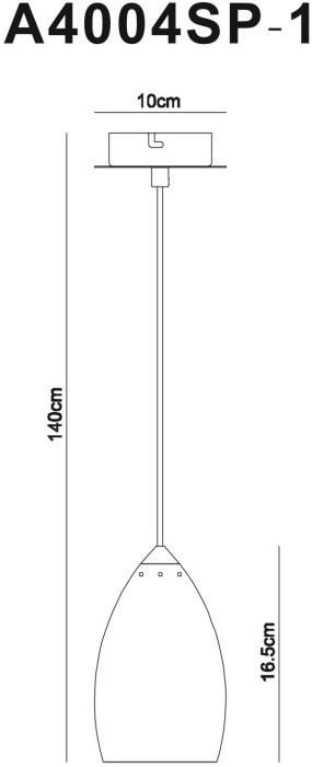 Подвесной светильник Atlantis A4004SP-1WH Arte Lamp