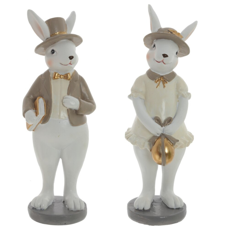 Фигурка декоративная "Зайка", L5 W5 H15 см, 2в.