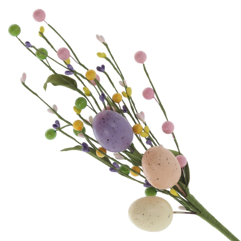 Ветка искусственная "Пасхальная", L18 W10 H44 см