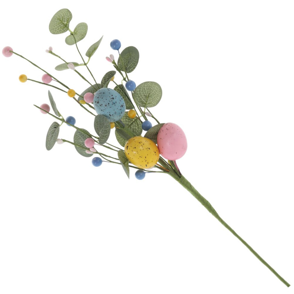 Ветка искусственная "Пасхальная", L18 W10 H44 см