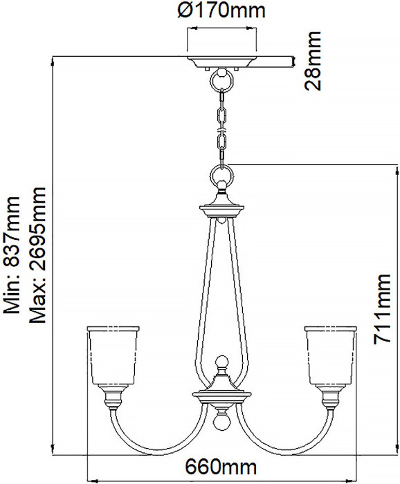 Подвесная люстра Waverly KL-WAVERLY5-NBR Kichler