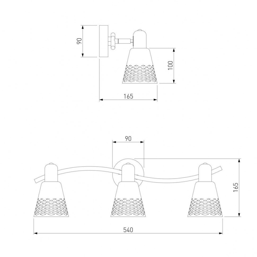 Настенный светильник Eurosvet 20053/3 хром
