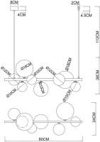 Подвесной светильник Vincent A7790SP-8BK Arte Lamp