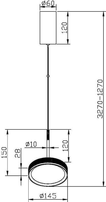 Подвесной светильник El MOD041PL-L15TR3K Maytoni