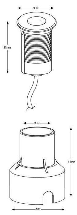 Встраиваемый светильник уличный Basic Round 730339 Deko-Light