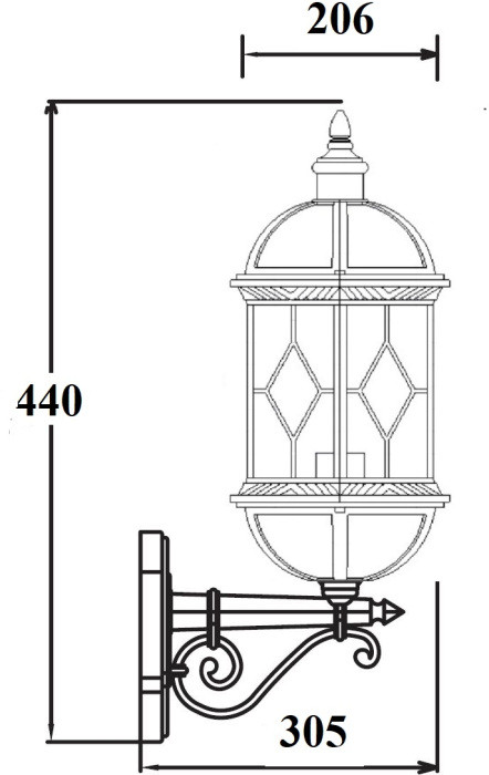 Настенный фонарь уличный SORENTO 92601/02 Bl Oasis Light