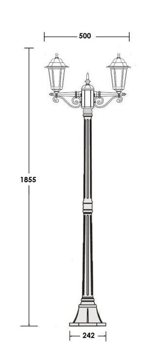 Наземный фонарь PETERSBURG S 79808SA Gb Oasis Light