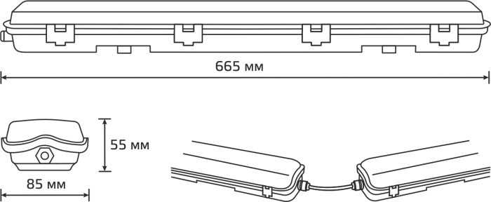 Промышленный потолочный светильник LITE 909437260 Gauss