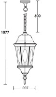 Уличный светильник подвесной ASTORIA 2M 91405M Bl овал Oasis Light