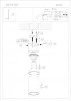 Точечный светильник TUBE DK2029-WH Denkirs