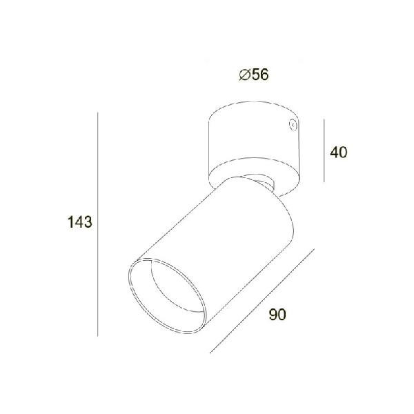 Точечный светильник TUBE DK2029-WH Denkirs