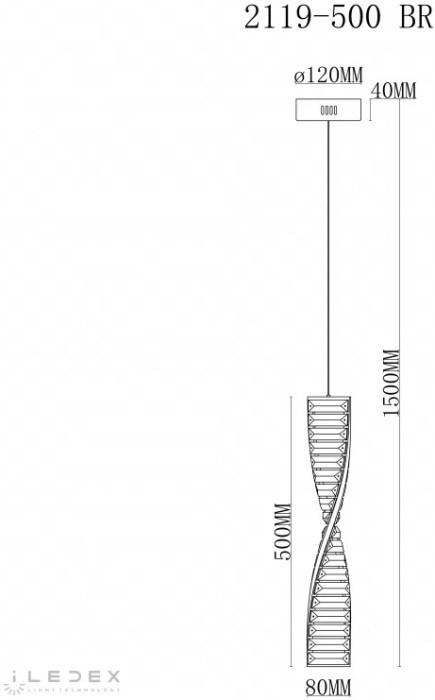 Подвесной светильник Woodstock 2119-500 BR iLedex