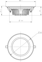 Точечный светильник  SDL-10-90-30K-W20 ЭРА