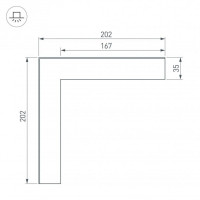 Коннектор L-образный внешний Arlight SL-Linia65-F 030125 Коннектор L-образный внешний Arlight SL-Linia65-F 030125