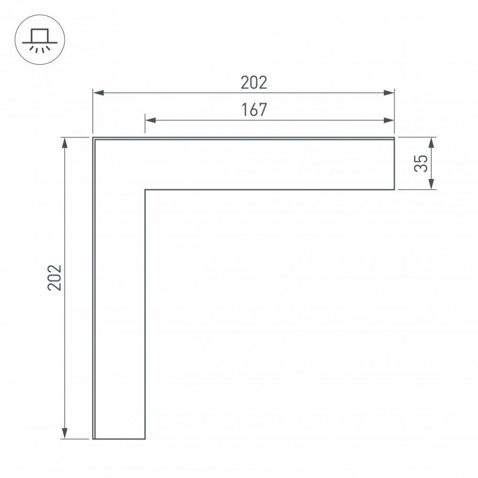 Коннектор L-образный внешний Arlight SL-Linia65-F 030125
