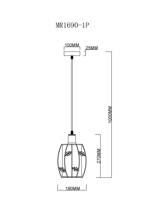 Подвесной светильник Huston MR1690-1P MyFar