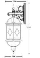 Настенный фонарь уличный SORENTO 92602/08 Bl Oasis Light Настенный фонарь уличный SORENTO 92602/08 Bl Oasis Light