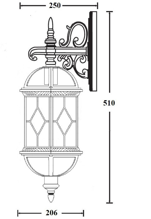 Настенный фонарь уличный SORENTO 92602/08 Bl Oasis Light