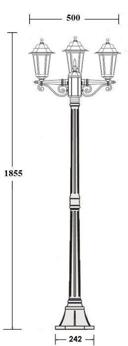 Наземный фонарь PETERSBURG S 79808SB Bl Oasis Light