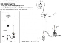 Подвесной светильник Crystal Lux Princess SP1 Подвесной светильник Crystal Lux Princess SP1