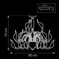 Потолочная люстра Lightstar Cigno Collo Ch 751184 Потолочная люстра Lightstar Cigno Collo Ch 751184