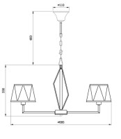 Подвесная люстра Si VL2191L06 Vele Luce Подвесная люстра Si VL2191L06 Vele Luce