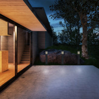 Наземный светильник Ignis 1550 TECHNO черный Elektrostandard