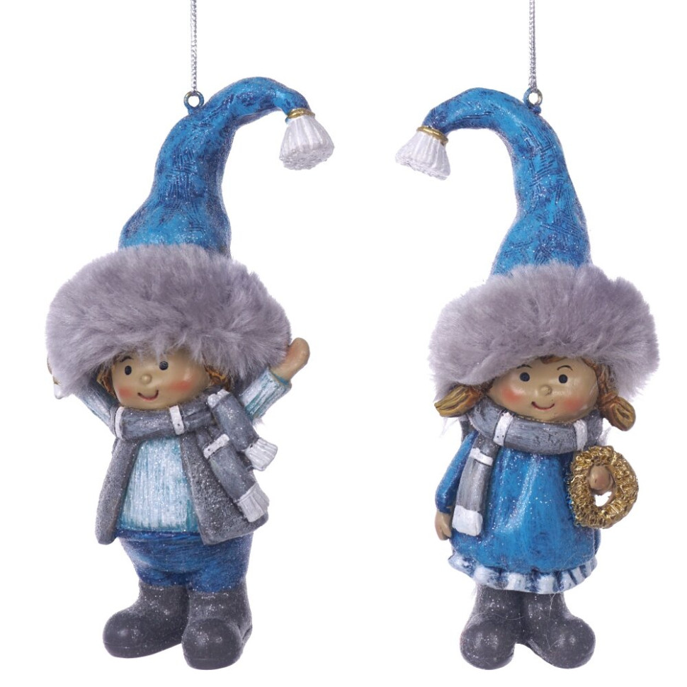 Фигурка декоративная подвесная "Дети",  L6 W5 H13 см, 2в.