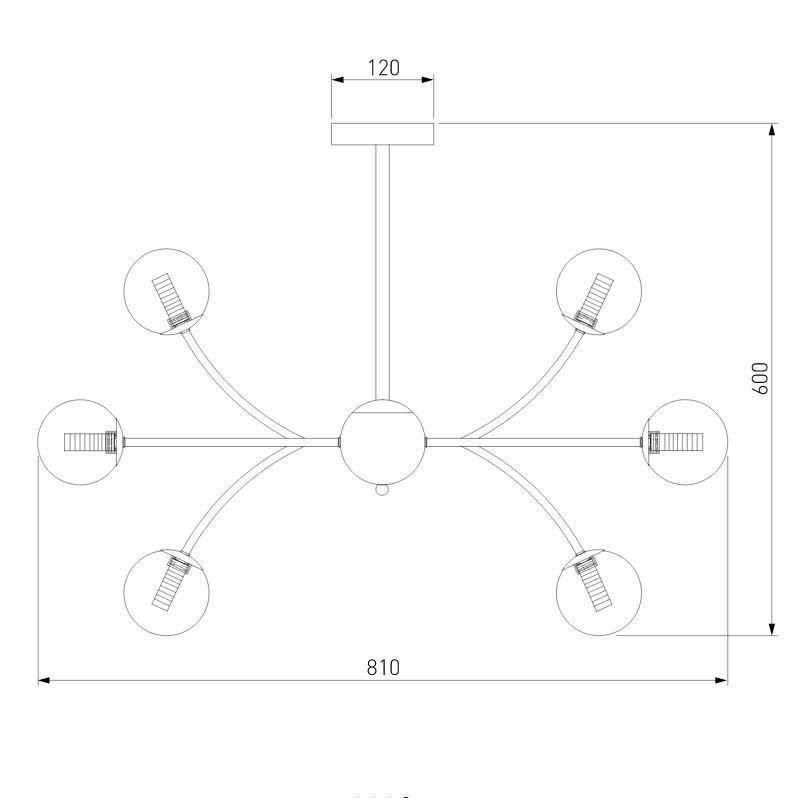 Подвесная люстра Eurosvet Astro 30179 хром