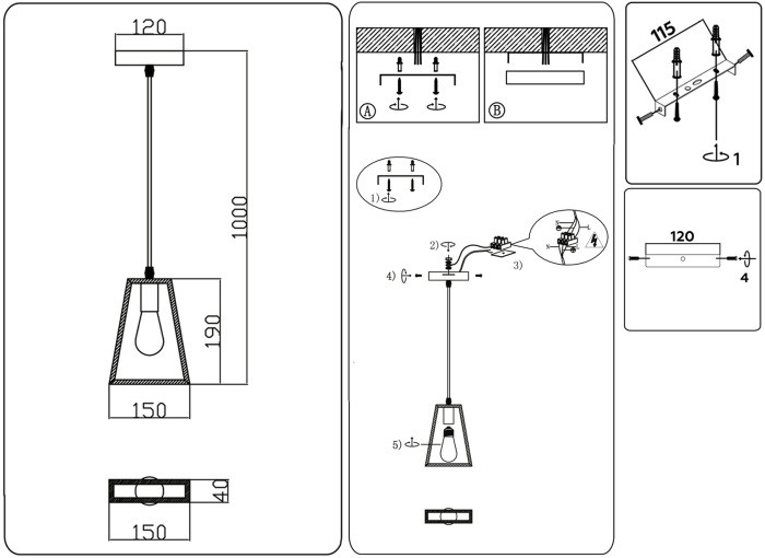 Подвесной светильник Traditional TR80497 Ambrella