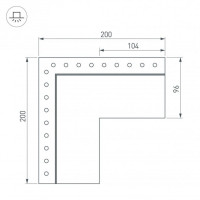 Коннектор L-образный внешний Arlight SL-Linia55-Fantom-EDGE 030137 Коннектор L-образный внешний Arlight SL-Linia55-Fantom-EDGE 030137