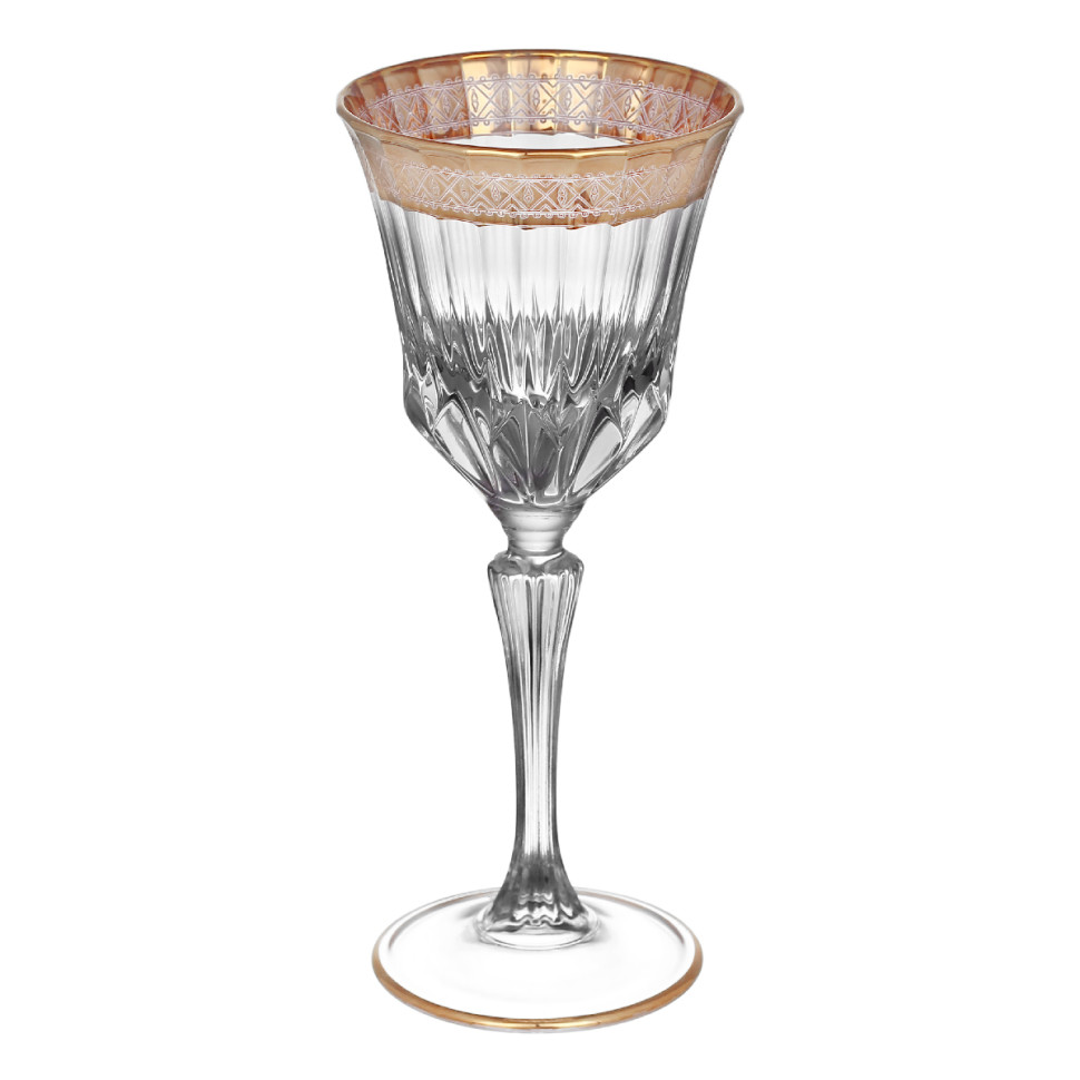 Набор бокалов 220мл.6шт."Адажио Королевская лента" золотой