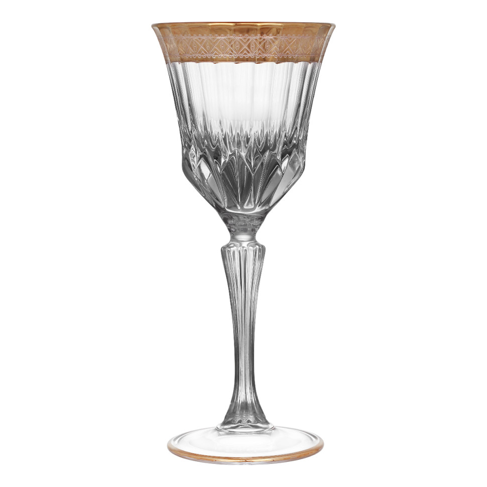 Набор бокалов 220мл.6шт."Адажио Королевская лента" золотой