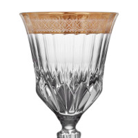 Набор бокалов 220мл.6шт."Адажио Королевская лента" золотой